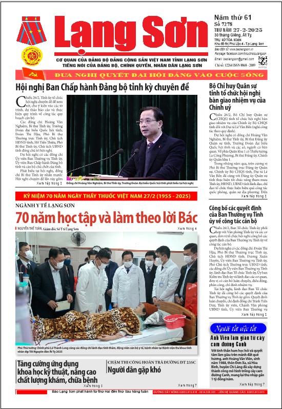 Số 7278 ngày 27/2/2025
