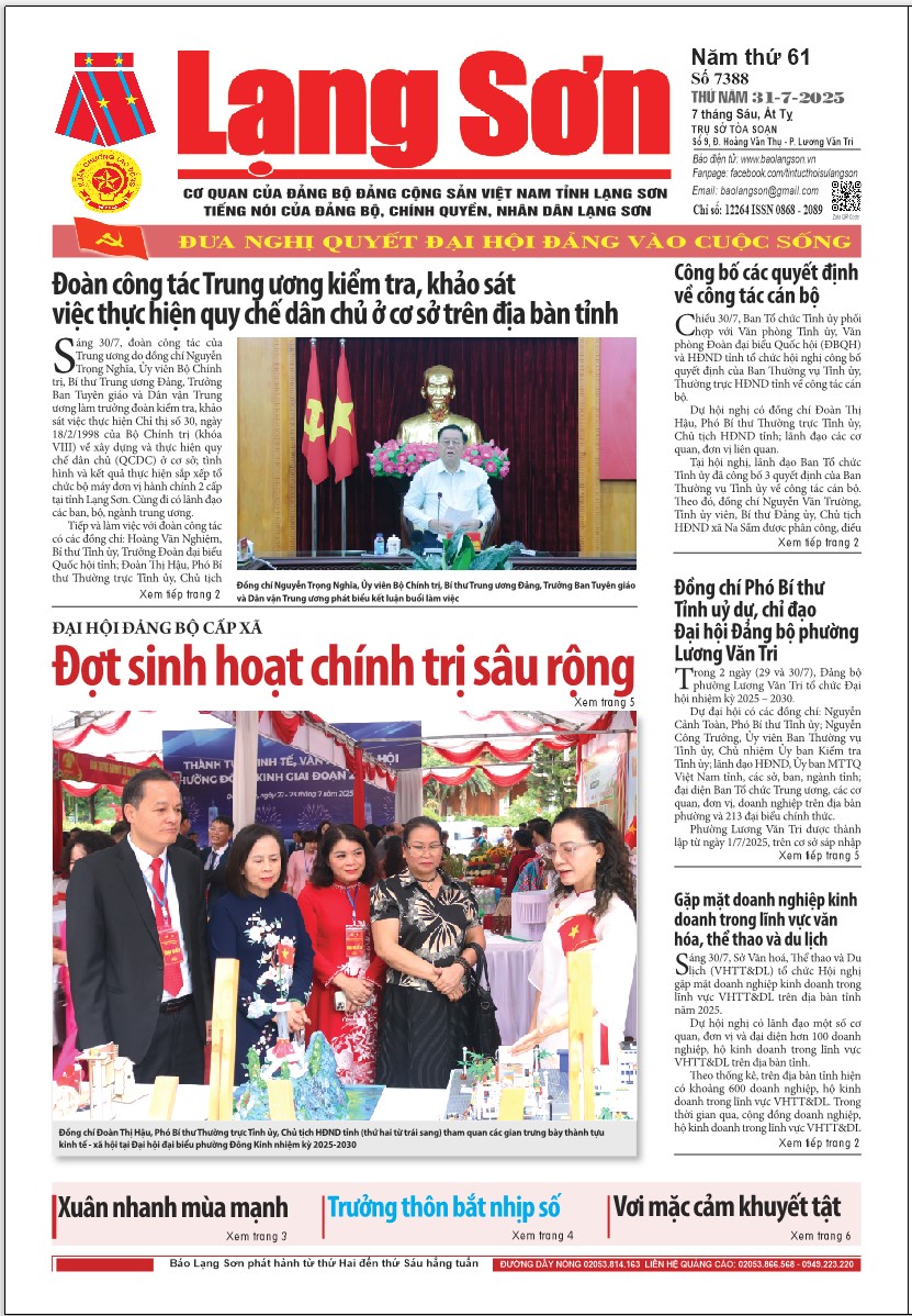 Số 7388 ngày 31/7/2025 