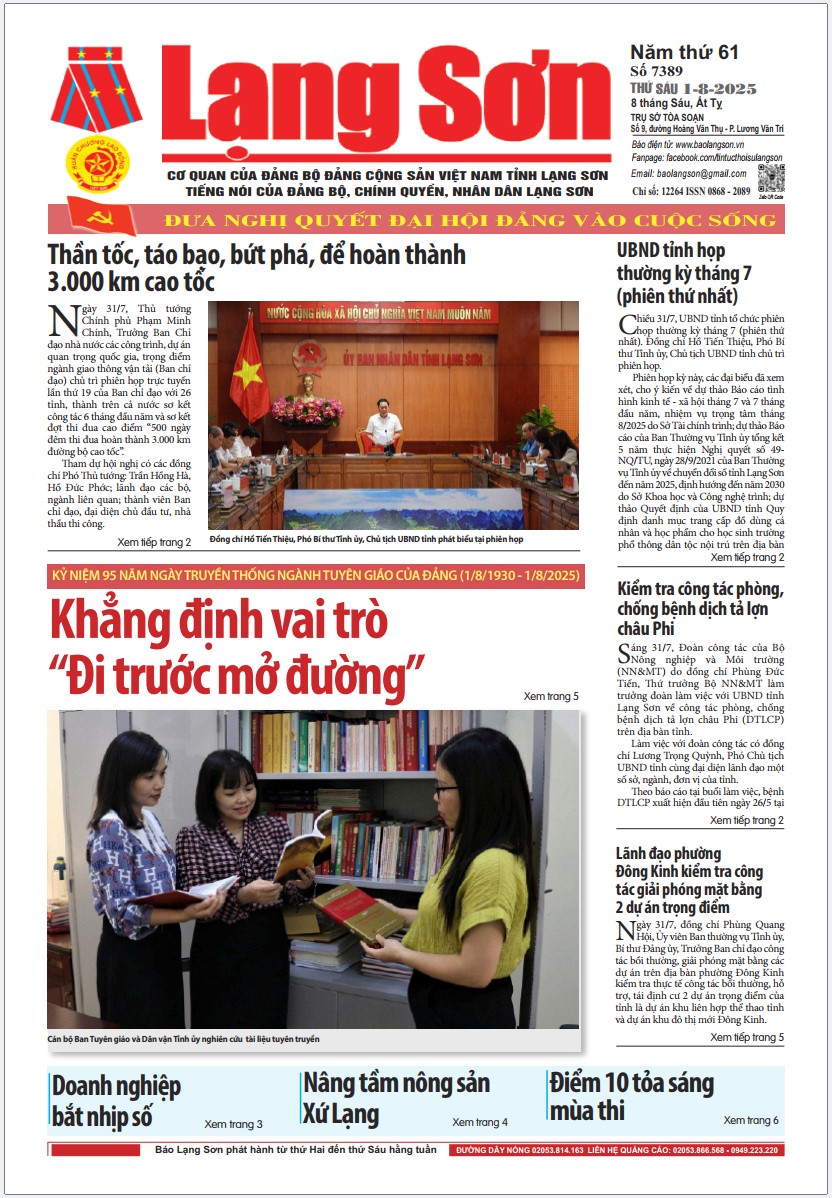 Số 7389 ngày 1/8/2025 