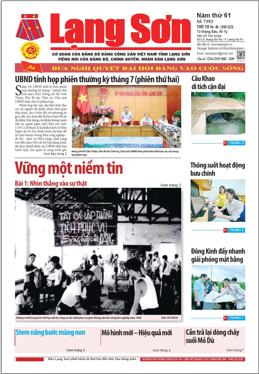 Số 7392 ngày 6/8/2025