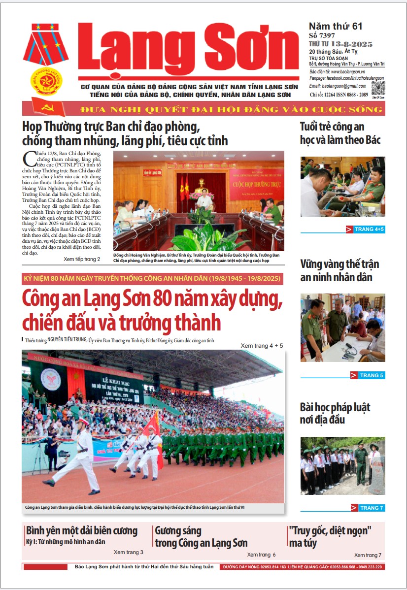 Số 7397 ngày 13/8/2025 