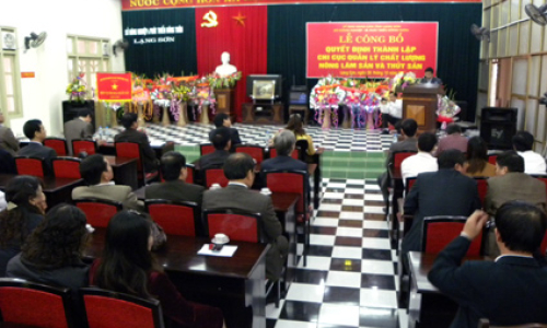 Công bố thành lập Chi cục Quản lý chất lượng nông lâm sản và thuỷ sản