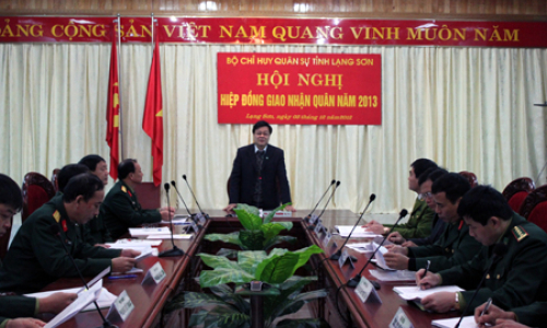 Hội đồng Nghĩa vụ quân sự tỉnh: Tổ chức hội nghị hiệp đồng giao nhận quân năm 2013