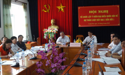 Hội nghị trực tuyến lấy ý kiến Đại biểu Quốc hội về Dự thảo Luật Đất đai