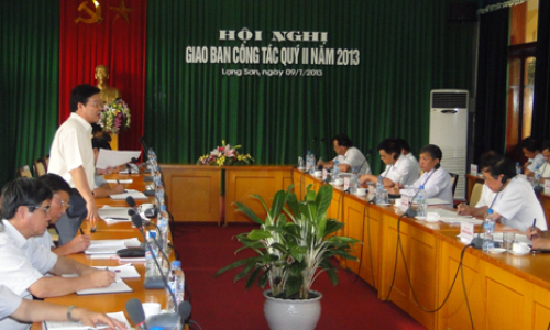 Thường trực Tỉnh ủy giao ban công tác quý II năm 2013