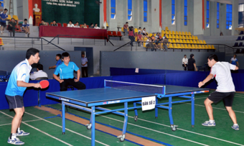 8 đoàn vận động viên tham dự Giải vô địch bóng bàn tỉnh