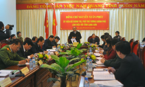 Phó Thủ tướng Chính phủ Nguyễn Xuân Phúc thăm và làm việc tại Lạng Sơn