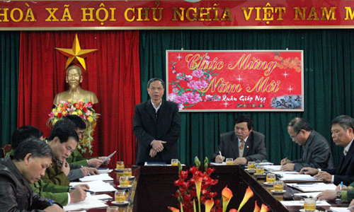 Kiểm tra công tác phòng chống các hành vi sai phạm về pháo tại Văn Lãng, Hữu Lũng