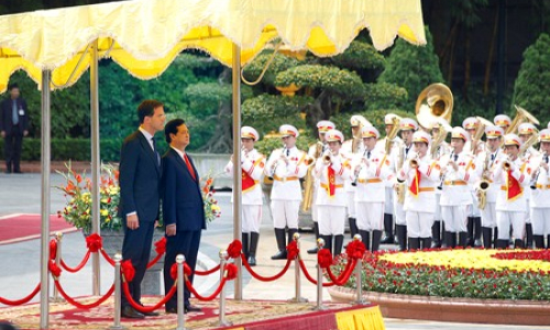 Thủ tướng Nguyễn Tấn Dũng đón, hội đàm với Thủ tướng Hà Lan