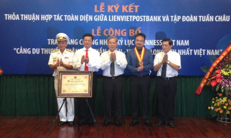 Cảng du thuyền Tuần Châu-Vịnh Hạ Long lập kỷ lục Việt Nam