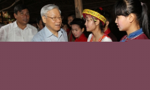 Tổng Bí thư Nguyễn Phú Trọng thăm và làm việc tại huyện Sơn Dương, tỉnh Tuyên Quang