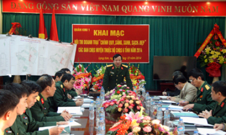 Chấm thi doanh trại “chính quy, sáng, xanh, sạch đẹp” tại Ban CHQS huyện Cao Lộc