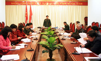 tiến độ tổ chức các hoạt động kỷ niệm 70 năm ngày thành lập Quân đội nhân dân Việt Nam, 25 năm ngày Hội