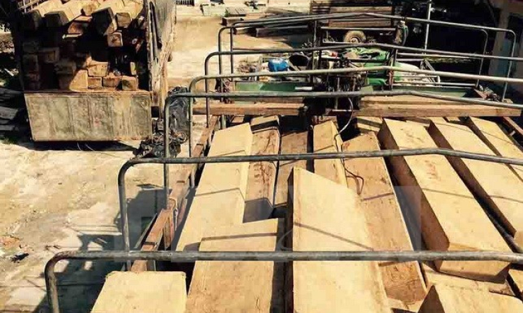 Liên tiếp bắt giữ các vụ vận chuyển gỗ lậu không rõ nguồn gốc