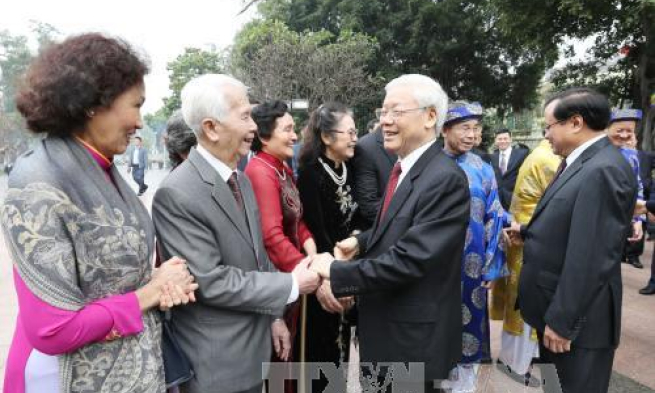 Tổng Bí thư Nguyễn Phú Trọng thăm, chúc Tết Đảng bộ, chính quyền, nhân dân thành phố Hà Nội