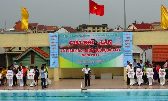 Khai mạc Giải bơi, lặn vô địch các nhóm tuổi toàn quốc năm 2017