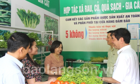 Khai trương khu bán sản phẩm rau an toàn