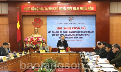 Công bố kết quả chỉ số năng lực cạnh tranh cấp sở, ban, ngành, địa phương của tỉnh Lạng Sơn