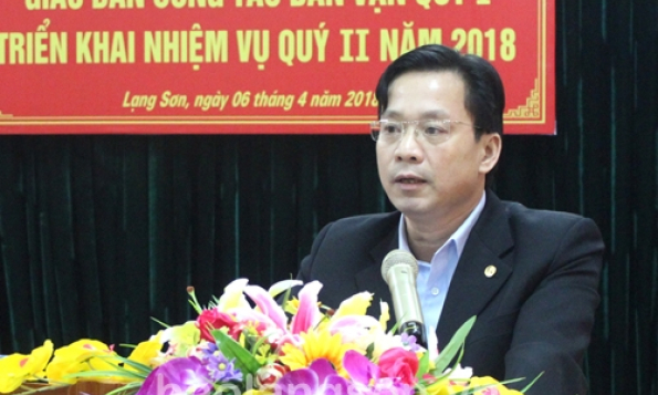 Giao ban công tác dân vận quý I, triển khai nhiệm vụ quý II/2018