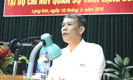 Đại biểu Quốc hội tỉnh tiếp xúc cử tri tại Bộ Chỉ huy Quân sự tỉnh