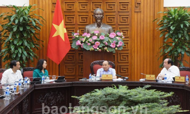 Thủ tướng Chính phủ tiếp và làm việc với đoàn công tác tỉnh Lạng Sơn