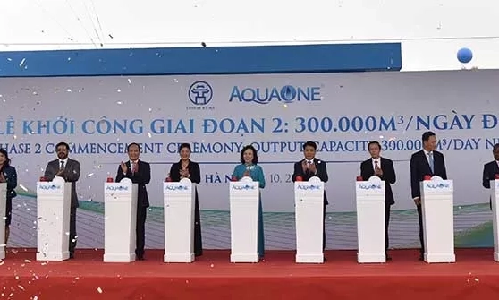 Hà Nội khánh thành Nhà máy nước mặt sông Đuống