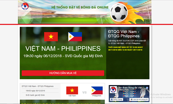 Bưu điện Việt Nam sẽ chuyển phát vé trận Việt Nam - Philippines