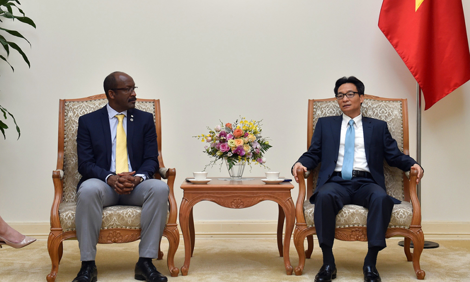 Phó Thủ tướng Vũ Đức Đam tiếp Phó Tổng thống Cộng hòa Seychelles
