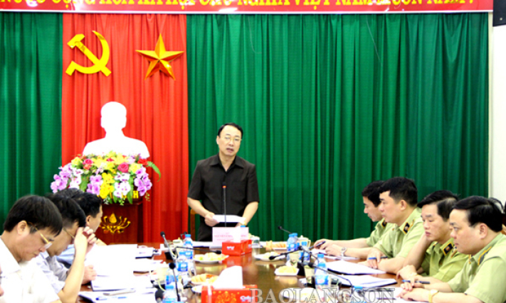 Lãnh đạo UBND tỉnh làm việc với Cục Quản lý thị trường
