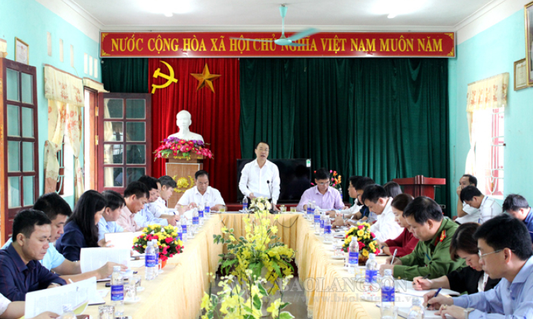 Lãnh đạo UBND tỉnh kiểm tra xây dựng nông thôn mới tại huyện Bắc Sơn
