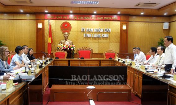 Lãnh đạo UBND tỉnh làm việc với đoàn công tác của Ngân hàng tái thiết Đức-KfW