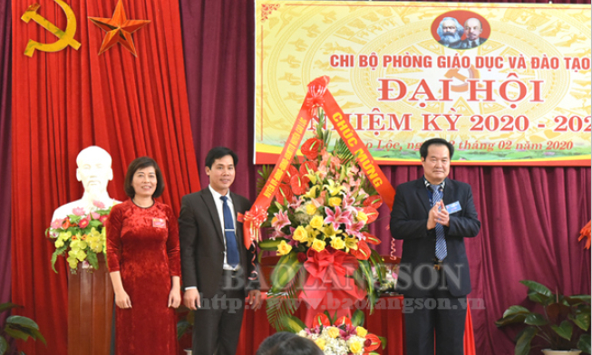Đại hội Chi bộ Phòng Giáo dục và Đào tạo huyện Cao Lộc, nhiệm kỳ 2020 – 2025