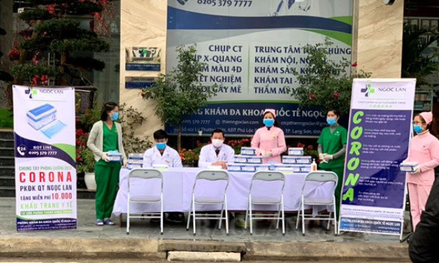 Công ty Cổ phần y tế Thiên Ngọc Lan phát miễn phí 10 nghìn khẩu trang phòng dịch