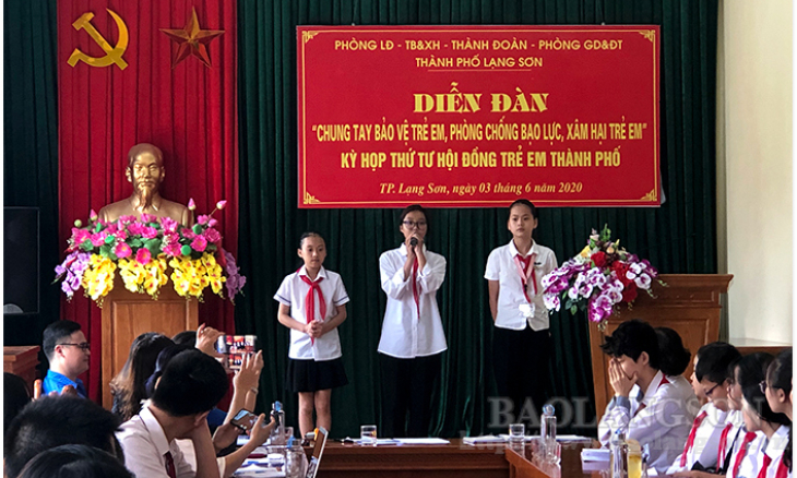 Hội đồng Trẻ em thành phố Lạng Sơn:Tổ chức diễn đàn “Trẻ em với vấn đề an toàn trên môi trường mạng,