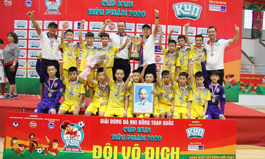Đội Sông Lam Nghệ An lần thứ 6 vô địch Giải bóng đá Nhi đồng toàn quốc
