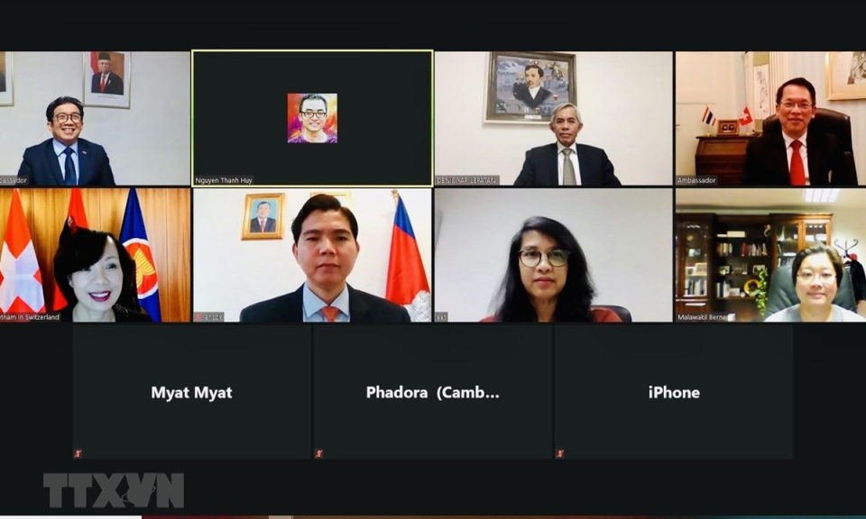 ĐSQ Việt Nam tại Thụy Sĩ chủ trì họp trực tuyến Ủy ban ASEAN ở Bern