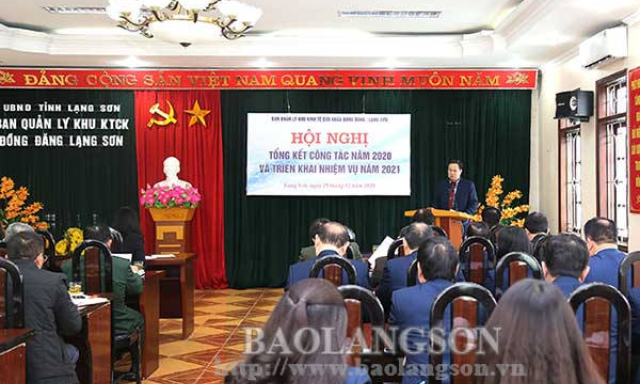 Ban Quản lý Khu Kinh tế cửa khẩu Đồng Đăng – Lạng Sơn tổng kết công tác năm 2020