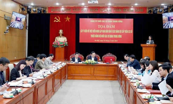 Lấy ý kiến lập Ban Dân vận ở đảng bộ cấp trên cơ sở thuộc Khối các cơ quan Trung ương