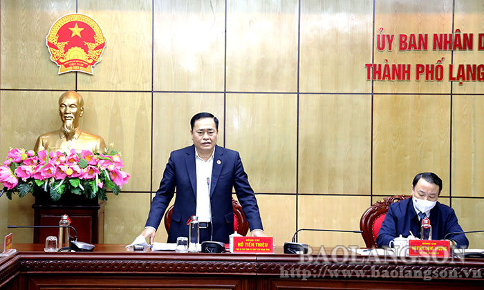 Chủ tịch UBND tỉnh kiểm tra tình hình triển khai nhiệm vụ năm 2021 tại thành phố Lạng Sơn