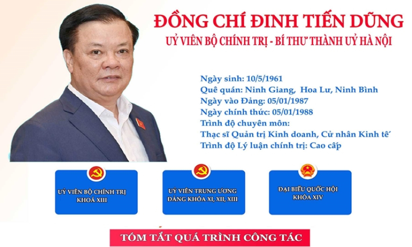 Chân dung tân Bí thư Thành ủy Hà Nội Đinh Tiến Dũng