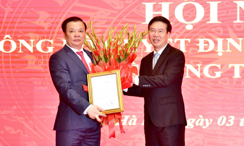 Bộ Chính trị phân công đồng chí Đinh Tiến Dũng làm Bí thư Thành ủy Hà Nội