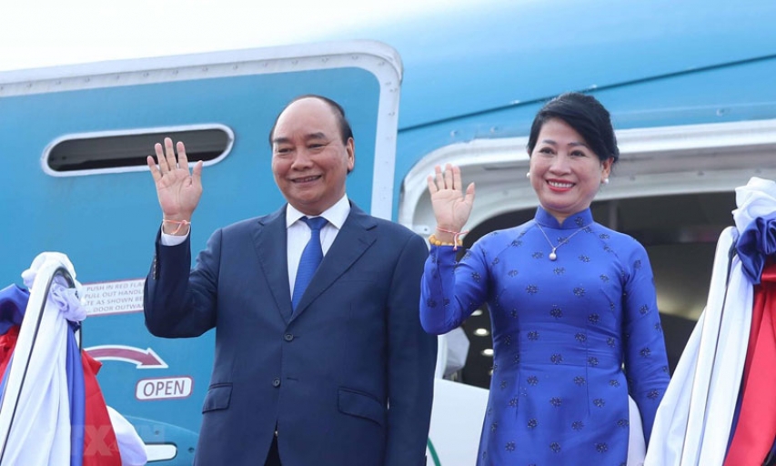 Chủ tịch nước Nguyễn Xuân Phúc kết thúc tốt đẹp chuyến thăm hữu nghị chính thức Lào