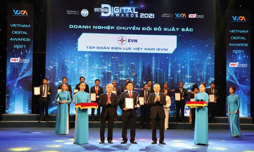 EVN nhận giải thưởng doanh nghiệp chuyển đổi số xuất sắc Việt Nam năm 2021