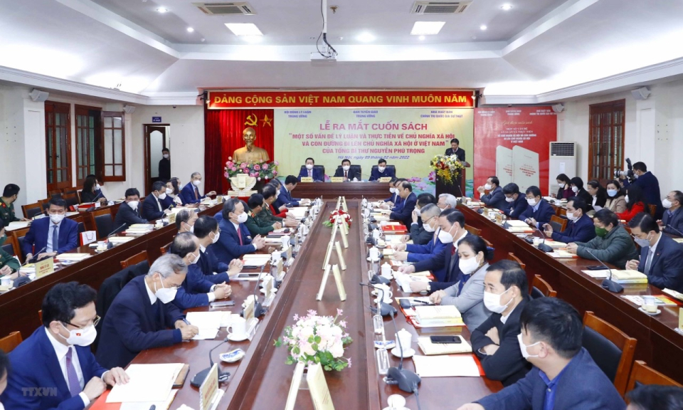 Hình ảnh lễ ra mắt cuốn sách của Tổng Bí thư Nguyễn Phú Trọng