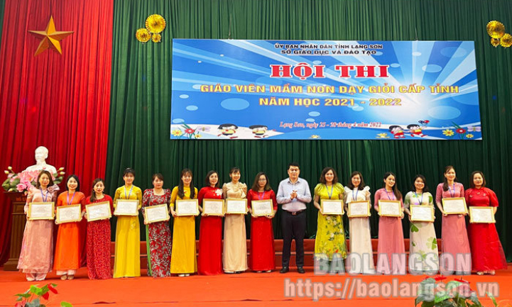60 giáo viên mầm non đạt giáo viên dạy giỏi cấp tỉnh năm học 2021 – 2022