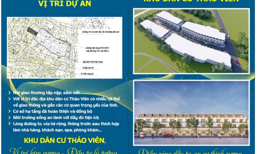 THÔNG BÁO MỞ BÁN 34 LÔ ĐẤT DỰ ÁN KHU DÂN CƯ THẢO VIÊN
