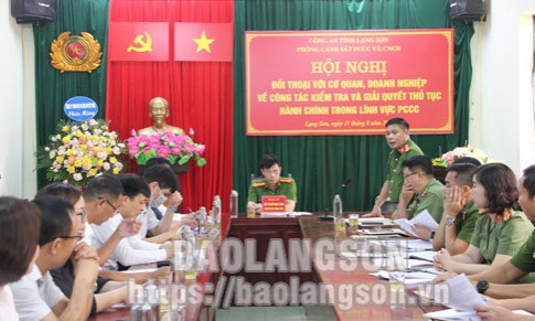 Đối thoại với doanh nghiệp về thủ tục hành chính trong lĩnh vực phòng cháy chữa cháy
