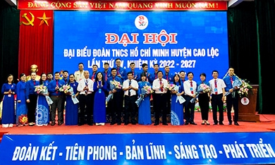 Đại hội Đoàn Thanh niên Cộng sản Hồ Chí Minh huyện Cao Lộc nhiệm kỳ 2022 - 2027