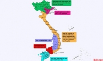 6 vùng phát triển theo quy hoạch tổng thể quốc gia thời kỳ 2021-2030