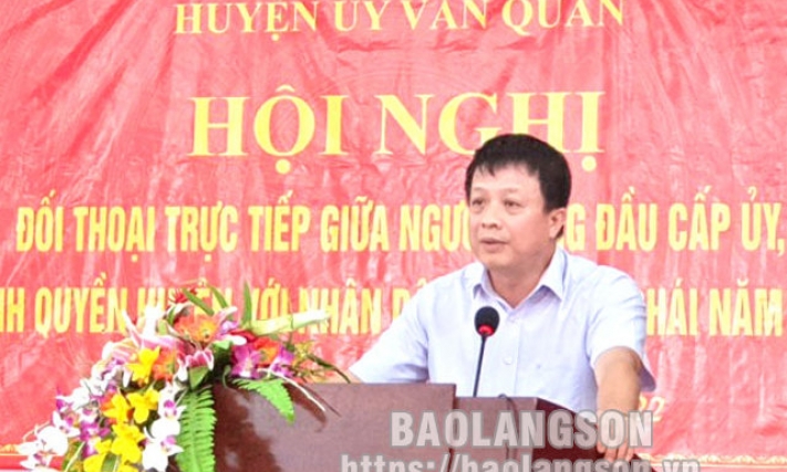 Người đứng đầu cấp uỷ, chính quyền huyện Văn Quan đối thoại với người dân về dự án Nhà máy tái chế, xử